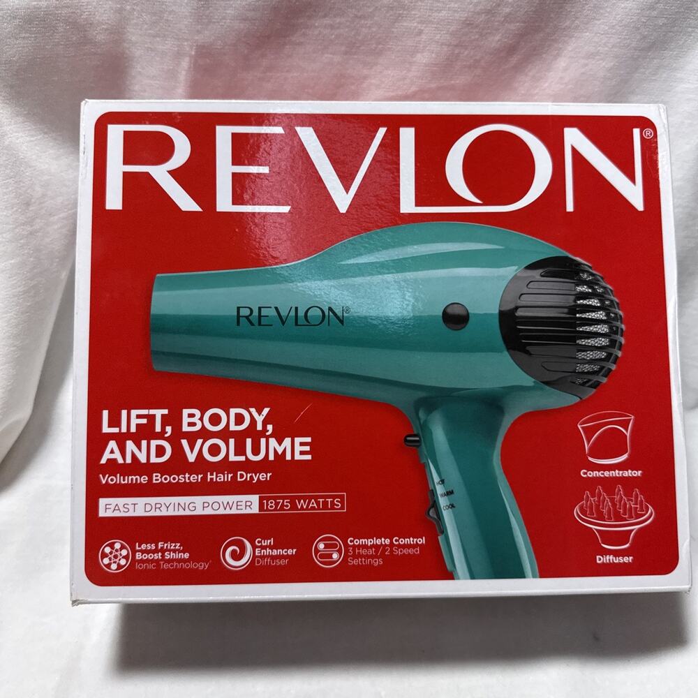 Revlon RVDR5036CP3 1875W Ionic Hair Blow Dryer - Green